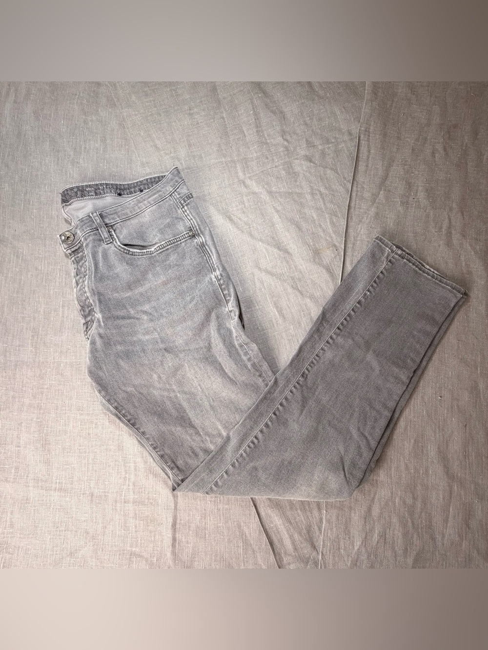 GAS Denim Mitch Men's Straight Fit Gray Jeans Premium Quality Casual Size 34